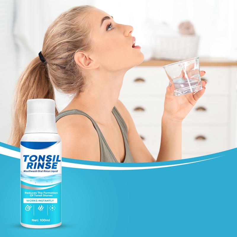 Tonsil Stone Remover Mouthwash, Natural Oral Rinse Liquid to Soothe Tonsils & Bad Breath Treatment, No-Paraben & Alcohol-Free Breath Freshens Tonsil Stone Mouthwash Slim Retainer