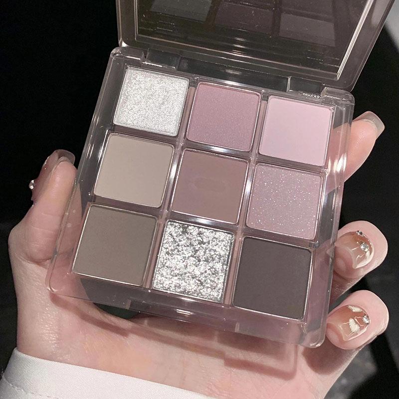 9 Color Eyeshadow Palette, Matte and Glitter Eye Shadows Palette, Long Lasting Shimmering Eye Shadow Makeup Products for All Styles and Occasions