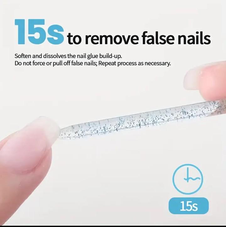 Haniyyah Solid Nail Glue Remover for Easy Removal - Nail Polish Remover - Nail Care with Two Free Cuticle Sticks