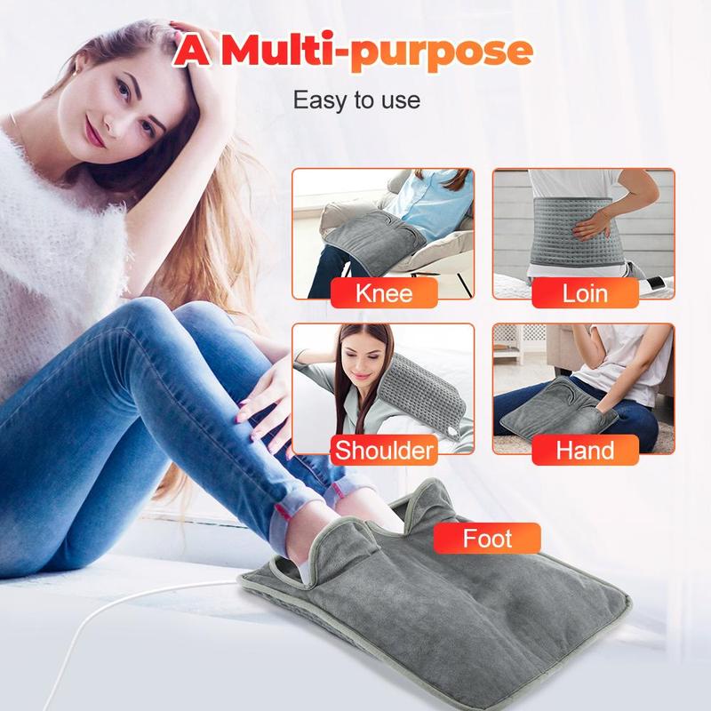 Electric Feet Massaging Machine, Foot Warmer Pad with 9-level Temperature Adjustment & 4-level Timing, Foot Massage Machine for Home & Office, Christmas Gift