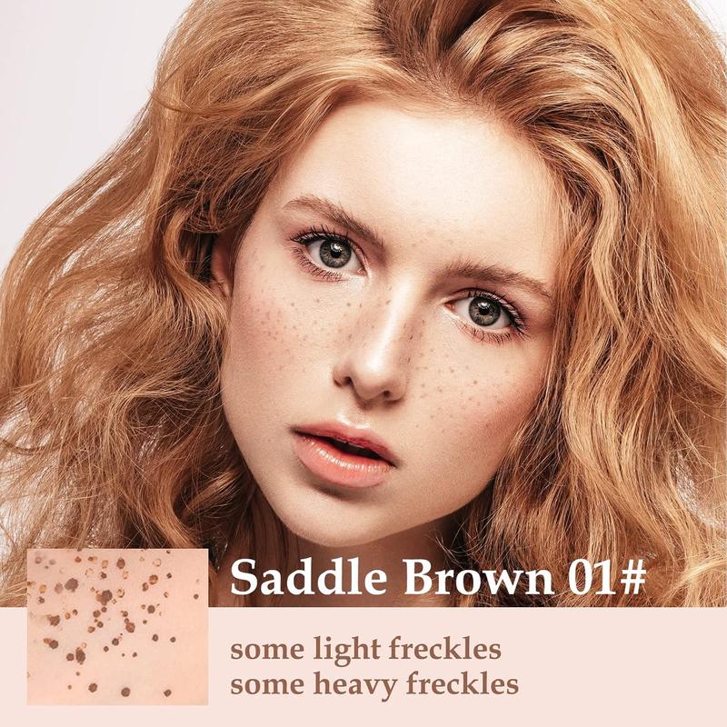 Boobeen Freckle Stamp Face Freckles Air Cushion Liquid Freckle Makeup Stamp Waterproof Fake Freckle Pen Long Lasting Quick Dry Small Spot Freckle Makeup, Create Natural Freckles Makeup Color Blend Concealer Foundation