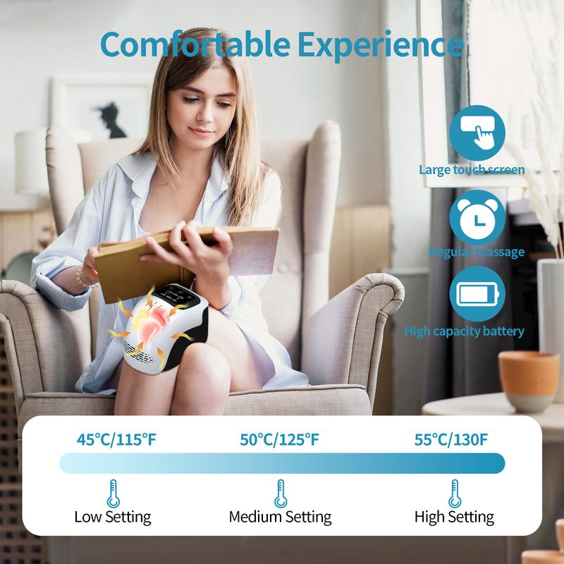 Portable Comfort Electric Knee Massager Rechargeable - Personal Care Appliance for Best Knee Massage Experience