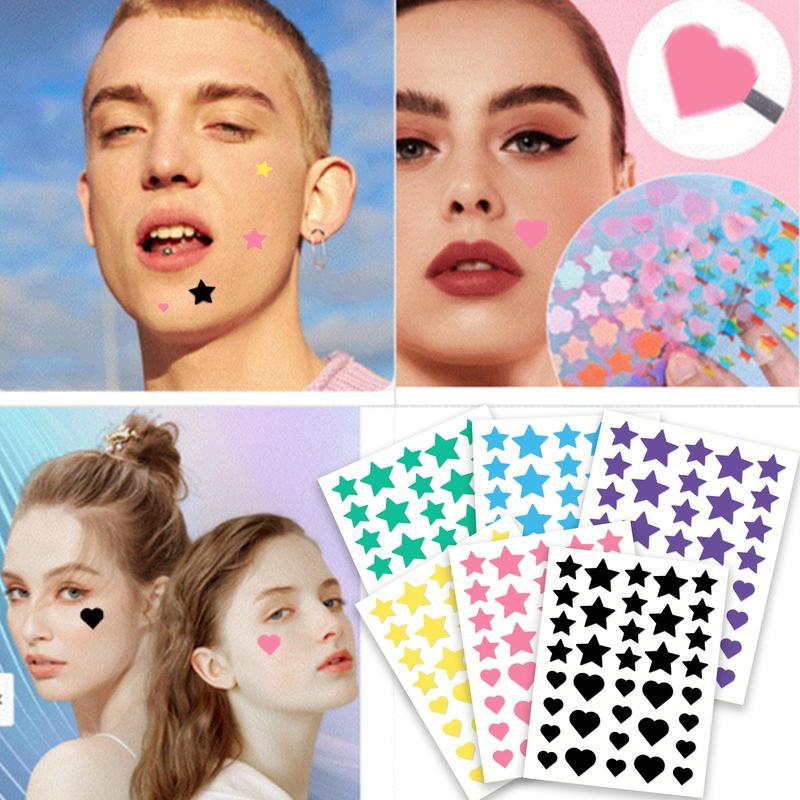 Star & Heart Shaped Acne Patches, 432pcs set Hydrocolloid Acne Cover Patches for Christmas Gift, Facial Skin Care Patches, Skin Care Products for Women & Men