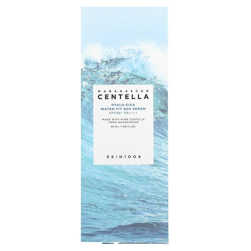 Skin1004 - Madagascar Centella Hyalu-Cica Water-Fit Sun Serum Duo SPF50+ PA++++, Facial Hyaluronic Acid Moisturizing Sunscreen, Hydrate Sensitive Skin