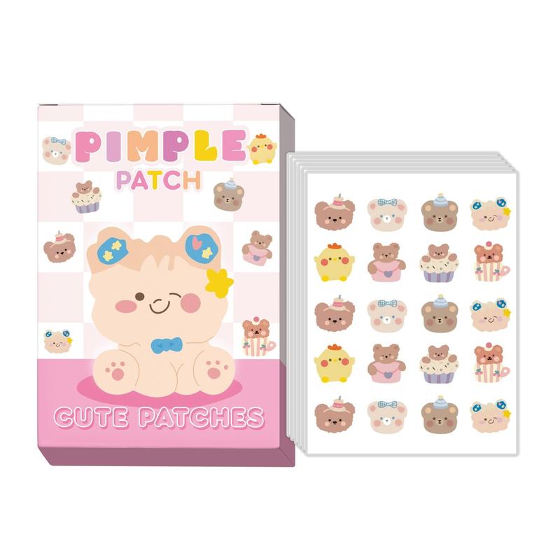 Cute Cartoon Pattern Acne Patches, 80pcs set Invisible Acne Patches, Hydrocolloid Spot Marks Blemishes Covering Patches, Facial Skin Care Product