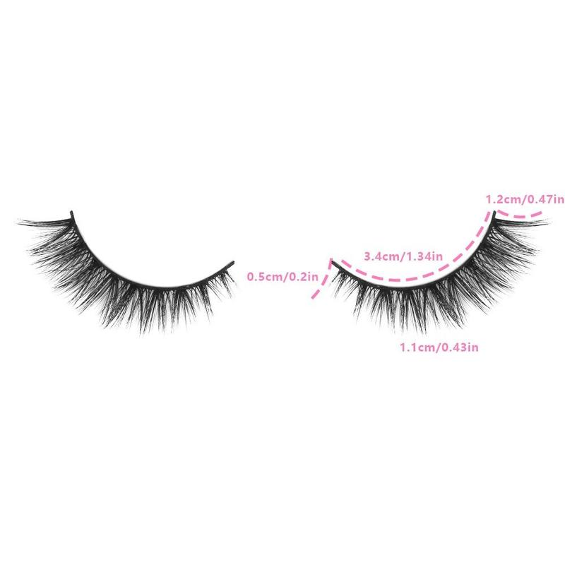 Natural Fluffy False Eyelashes, 20 Pairs Wispy Cat Eye Look Faux Lashes Clusters, Natural Curling Eye Makeup Lashes Strips, Full Volume Eyelashes, Lash Clusters Kit Lashes Extension Kit Eyelashes Clusters Kit