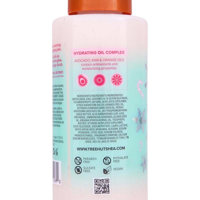 Tree Hut Peppermint Pearl Foaming Gel Wash - Hydrating Oil  Complex - Limited Edition Holiday Body Wash