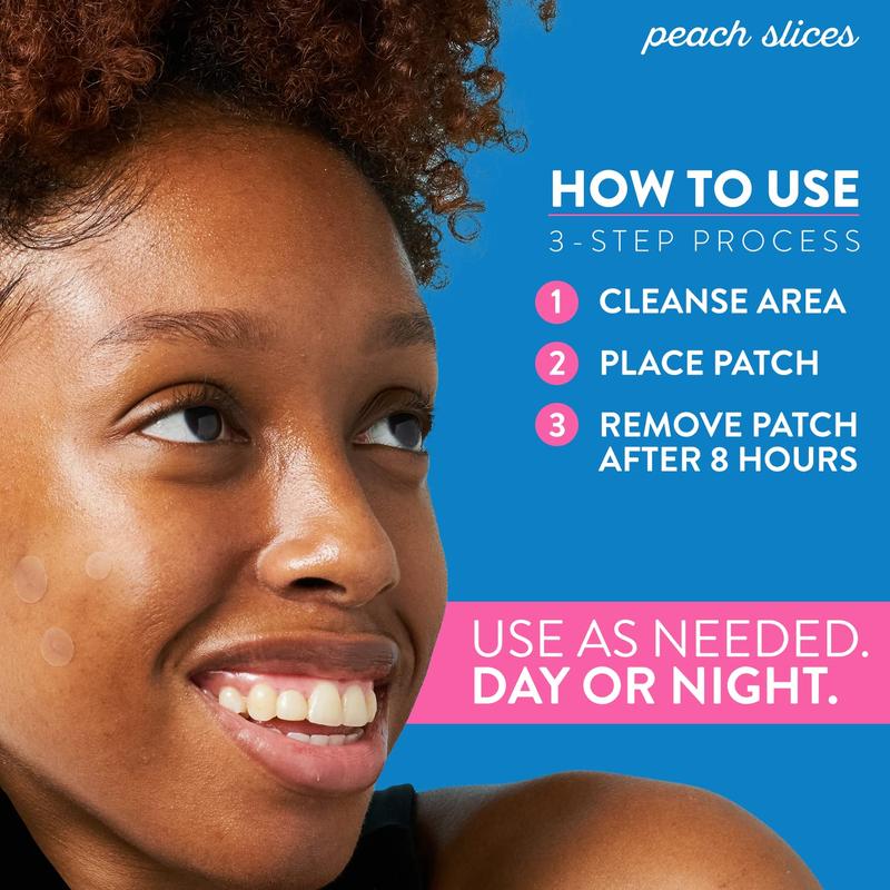 Peach Slices | Acne Spot Dots | Hydrocolloid Acne Patches | For Zits, Blemishes, & Breakouts | Vegan | Cruelty-Free | Pimple Patches | Facial Skin Care Products | 3 Sizes (7mm, 10mm, & 12mm) | 60 Ct
