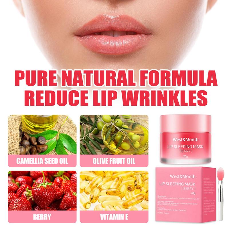 Night Repair Jelly Lip Mask, Moisturizes And Reduces Lip Lines, Brightens Lip Color, Repairs Dry And Peeling Lips