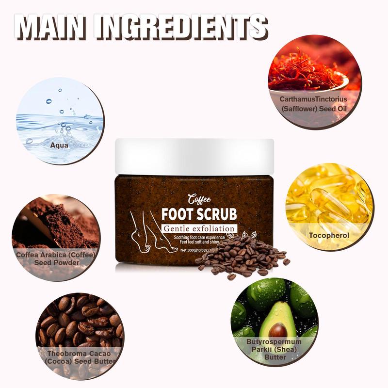 Foot Scrub, 1 Count Gentle Exfoliating Foaming Foot Scrub for Skin, Smoothing Cracked Heel & Dry Skin, Pedicure Foot Spa for Women & Men