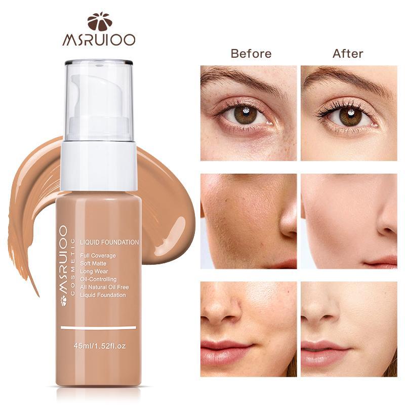 Long-lasting Liquid Foundation, Moisturizing Waterproof Oil Control Concealer Cream, Hydrating and Brightening Concealer Cream for Uneven Skin Tone