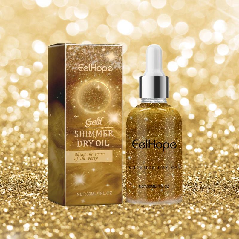 Glitter Body Glitter Oil, Shimmering Body Care Oil, Body Care Product for Women & Girls, Cosmetic Product for Party, Festival, Christmas Gift