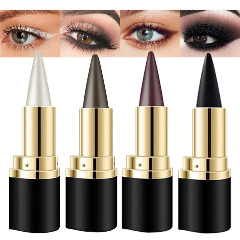 2 Pcs Black Gel Eyeliner,Matte Waterproof Eye Liner Pencils,Eye Black Eyeshadow Stick Makeup, Black EyeLiner Pencils，Delineador De Ojos Contra El Agua