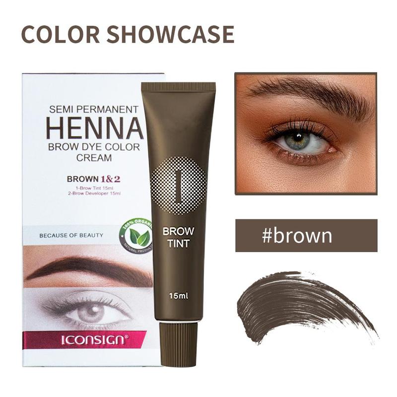 Eyebrow Dye Kit, 1 Set Long Lasting Eyebrow Dye Cream, Waterproof Eyebrow Tinting Kit, Eye Brow Makeup Tool for Women & Girls