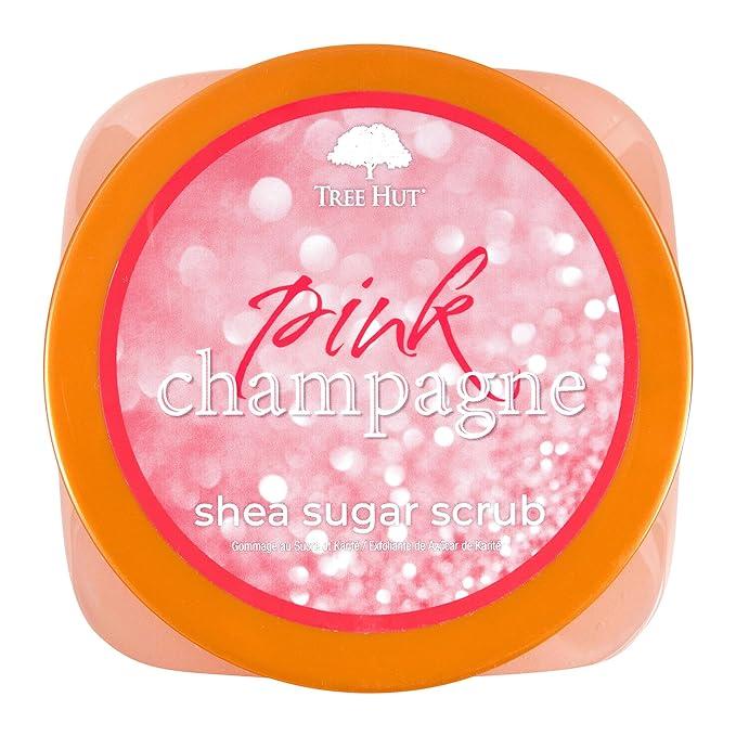 Tree Hut Pink Champagne Shea Sugar Scrub | Exfoliating Body Scrub Removes Dead, Dry Skin for a Soft & Hydrated Feel | Nourishing Essential Body Care |