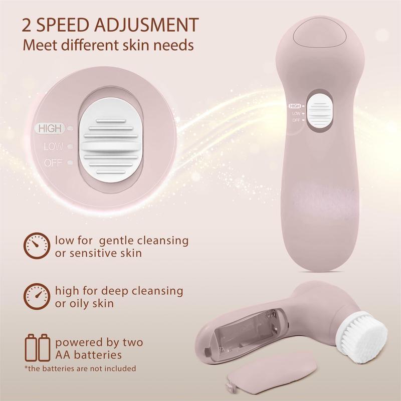 Facial Cleansing Brush | Facial Scrub Exfoliator Skin Care Beauty Product Electric Face Wash Exfoliator Skin Care Women Rotating Cleansing Tool Cleansing Scrub Cleanser Self Care (Agate)