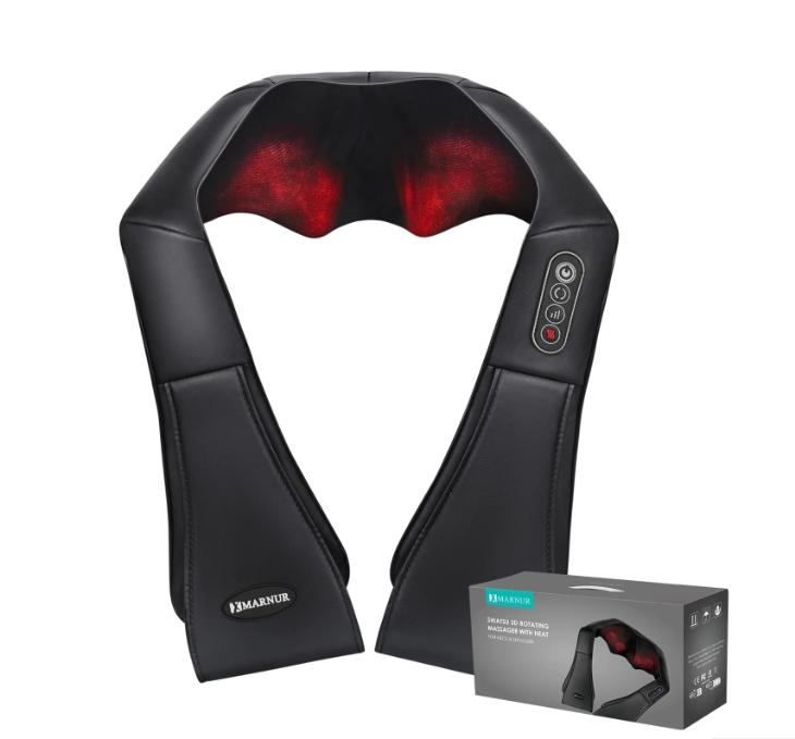 Neck and Shoulder Massager, 3D Deep Tissue Kneading Shiatsu Massager, Black