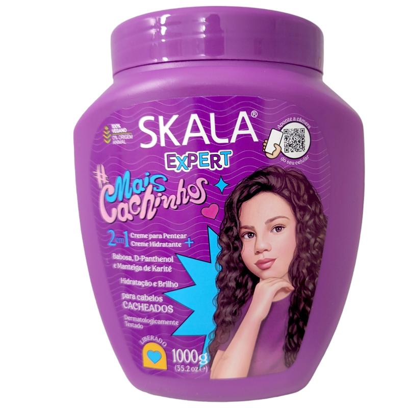 Skala Expert More Curls - 2 in 1 Treatment Cream for Girls with Curly Hair - Deep Hydration, Shine and Definition of Curls Conditioner Haircare Hydrate Moisture Shampoo Shea Oil Castor Oil