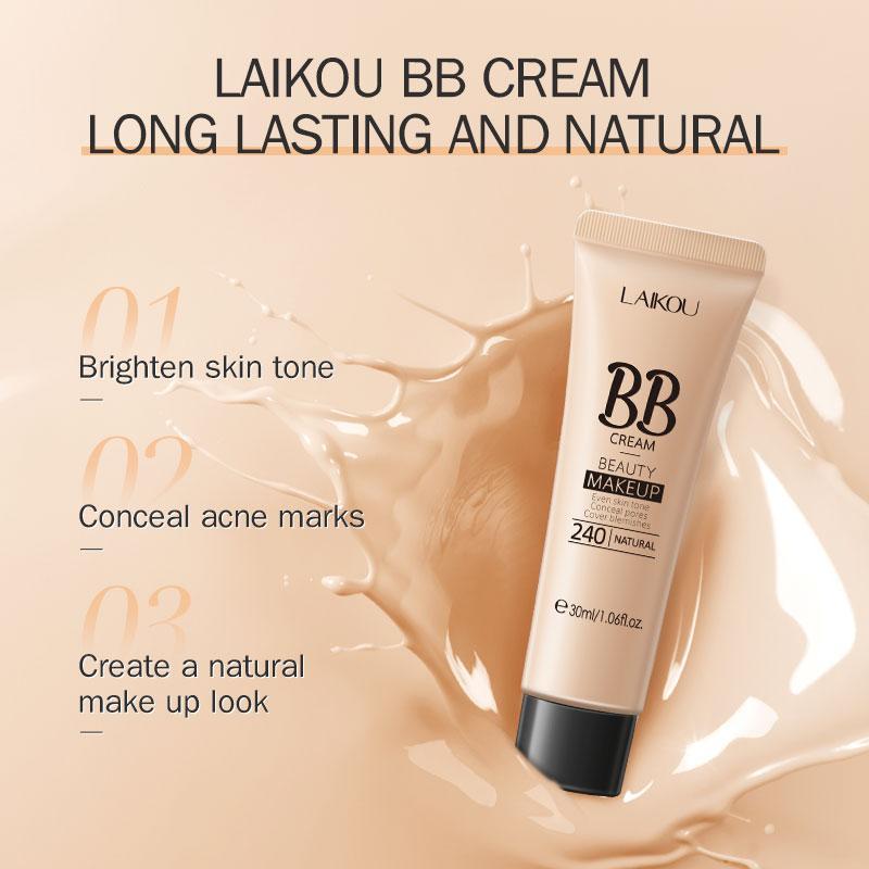Long-lasting Foundation Cream, Moisturizing Lightweight Concealer Foundation, Full Coverage Flawless Makeup Cream, Makeup Base Primer for All Skins