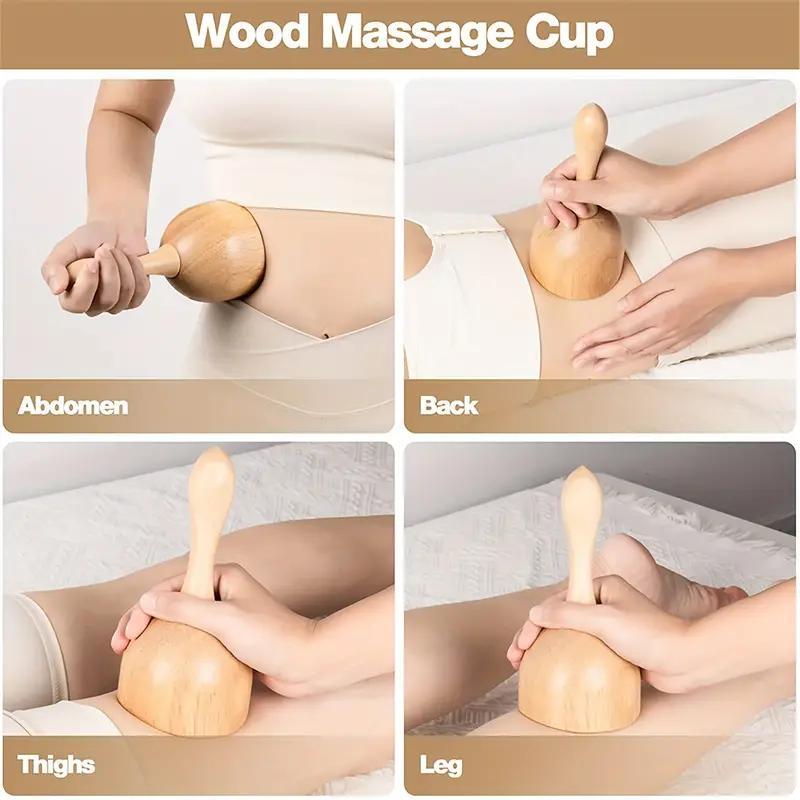 Wooden Massage Tool Set, 3 Counts Manual Massage Tool for Body Shaping & Scraping, Suitable for All Body Men and Women