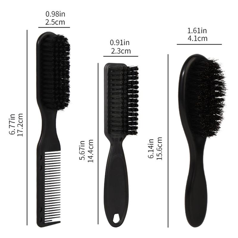Portable Hair Styling Brush Set, 3 Counts Beard Hair Styling Comb Set, Professional Heatless Hair Styling Tool for Men & Women & Hairdresser, Christmas Gift