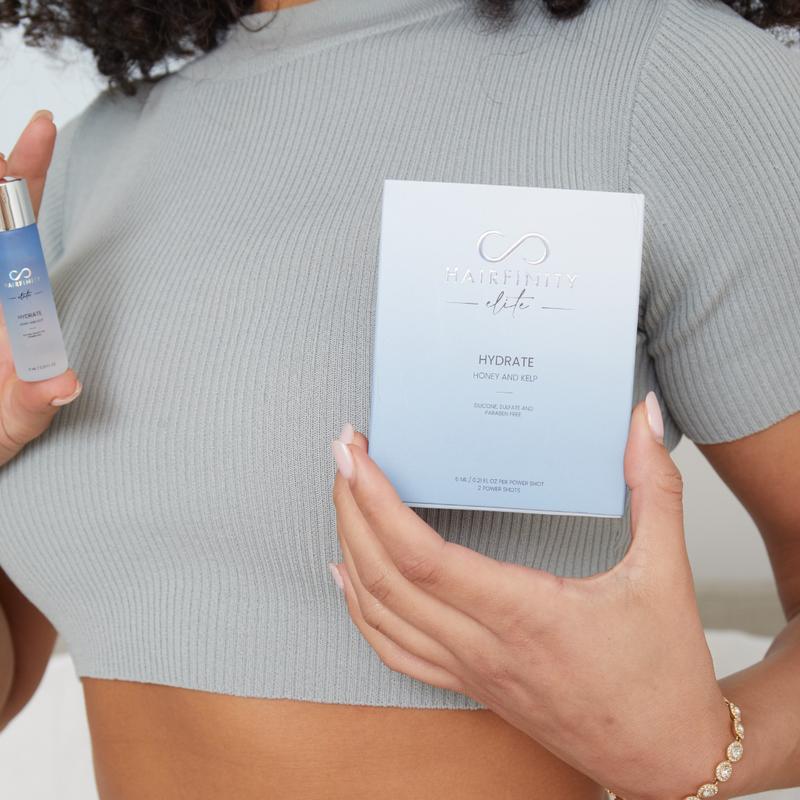 HYDRATE Power Shot Duo for Deep Moisture & Hair Care | Infused with Honey & Kelp Extract | Add to Your Shampoo and Conditioner for Custom Haircare