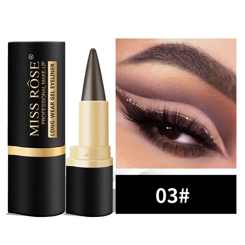 Waterproof Gel Eyeliner, 2 Counts Long Lasting Matte Eyeliner, Quick Drying Eyeliner Pen, Professional Daily Makeup Accessories, Christmas Gift