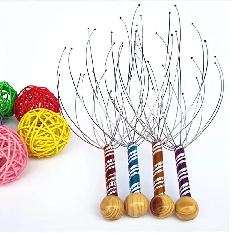 Scalp Massager, Stainless Steel Handheld Head Massager, Hair Stimulator & Stress Relief Octopus Scalp Massager, Christmas Gift