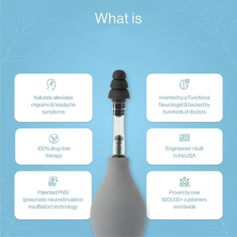 Patented migraine & headache symptom relief tool for therapeutic, deep pain relief. Natural healthcare treatment to ease tension & pressure