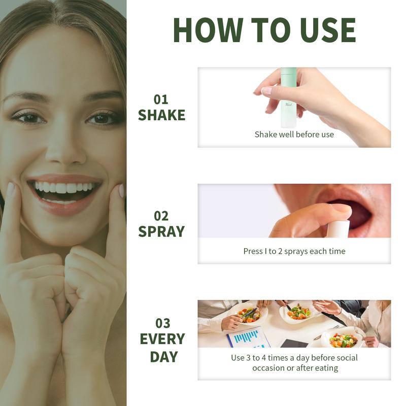 OUHOE Probiotic Breath Freshener, Removes Bad Breath And Leaves Fragrance Probiotic Freshness Instant Mouth Spray