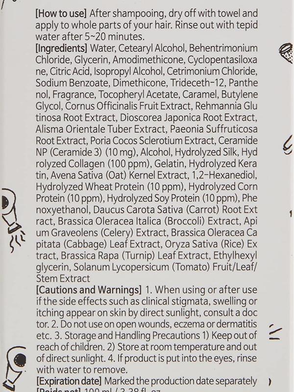 Elizavecca CER-100 Collagen Ceramide Coating Protein Hair Treatment (100ml) Conditioner Haircare Shampoo Nourishing