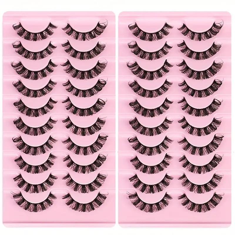 Russian Curled False Eyelashes, 20 Pairs Curling Lash Cluster Kit, Russian Lash Artist Lashes, Lash Extension Kit for Women,fluffy Eyelash Extension Kit, Eye Makeup Cosmetic Beauty Gifts, Lashes Extension Kit