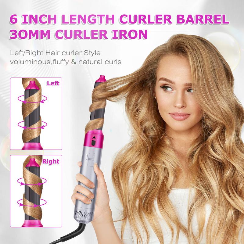 New 5 in 1 Hair dryer Hot Air Brush Styling Tool hair care-Curling iron set Hair dryer system Hair dryer brush,smoothing brush,curling brush-Hair curler-Intelligent thermal control,detachable Salon Adjustable Gift Handle Lightweight straightening brush