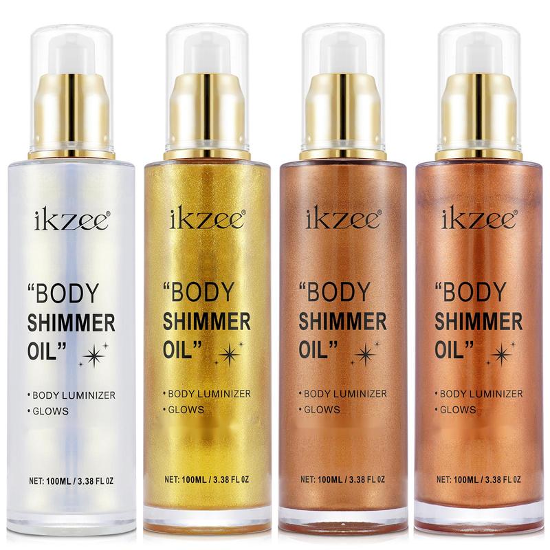 2024 Summer Viral - Ikzee Shimmer Body Oil, Glitter Body Moisturizing, Light Shimmering Glow, massage oil(3.38 Fl Oz Pack of 1)