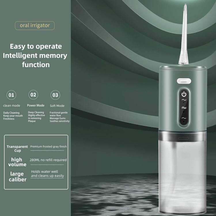 Portable Rechargeable Oral Irrigator, 1 Box 280ML Halloween Electric High-pressure Oral Irrigator with 4 Counts Nozzles, Daily Water Flosser for Home & Travel, Gift For Halloween & Christmas & Fall Gift