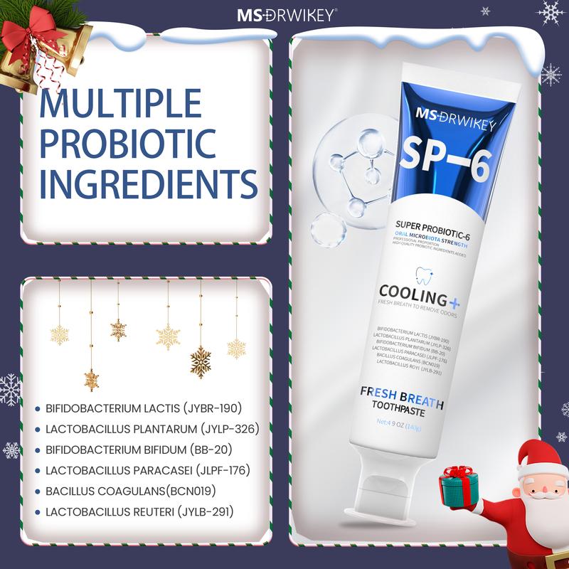 MSDRWIKEY Fluoride-Free Hydroxyapatite Toothpaste | Enamel Repair | Breath Freshening | Mild Mint | 4.9 oz - Christmas Stocking Stuffers