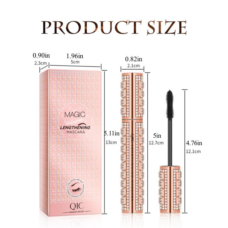Lash Lengthening Mascara, Long Lasting Quick Drying Eyelash Extensions Volume Building Mascara, Professional Eye Enhancement Makeup Product, Christmas Gift
