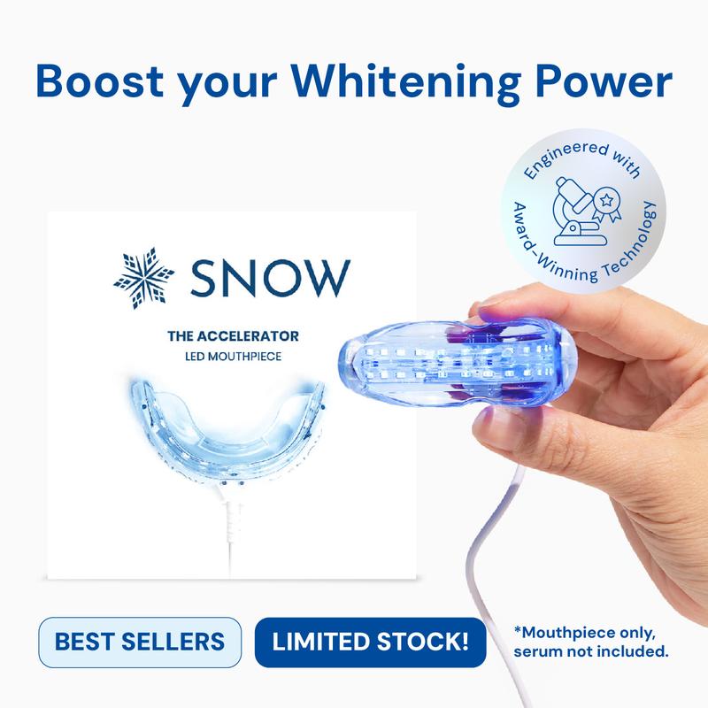 SNOW Accelerating LED Teeth Whitening Mouthpiece | Whitens Teeth | Accelerates Whitening Results | Gentle & Enamel Safe