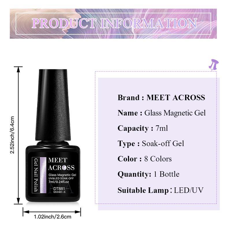 Cat Eye Gel Nail Polish Set with Magnetic Stick, 1 Set Soak Off UV French Cat Eye Gel for Christmas Gift, Nail Art & Nail Polish for Manicure Salon At Home