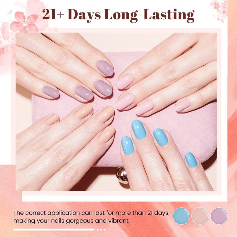 JODSONE 23 PCS Gel Nail Polish Set with Base Glossy and Matte Top Coat Multicolored Gel Nail Long Lasting Suitable for All Seasons Nail Art Nail Care Nail Art Nail Care