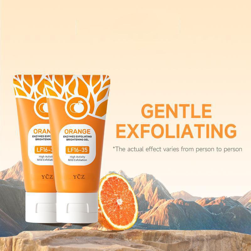 Orange Enzyme Mild Exfoliating Peeling Gel, Orange Enzyme Mild Exfoliating Peeling Gel, Enzyme Exfoliating, Peeling Gel, Whole Body, Forehead, Cheeks, Chin, Nose Deep Cleansing Moisturizing
