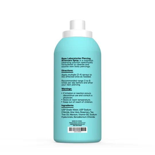 Set of Base Laboratories Piercing Bump Treatment and Piercing Aftercare Spray with Gentle Blend of Skin-Friendly Ingredients