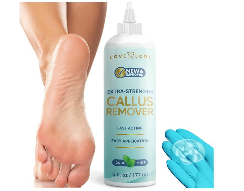 Callus Remover for Feet (Extra Strength) Foot Scrubber for Dead Skin Callus Gel - Professional Pedicure Foot Spa Essential, 6oz