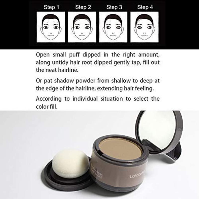 Hairline Powder (Medium Brown) - tantly Cover Gray Roots, Hair Touch-Up, Hair Color Shadow for Thin Hair