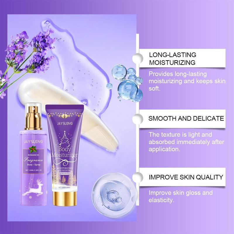 Christmas Body Care Set, 2 Counts box Body Spray & Body Moisturizing Lotion, Hydrating & Nourishing Body Care Set, Body Care Product for Women & Men