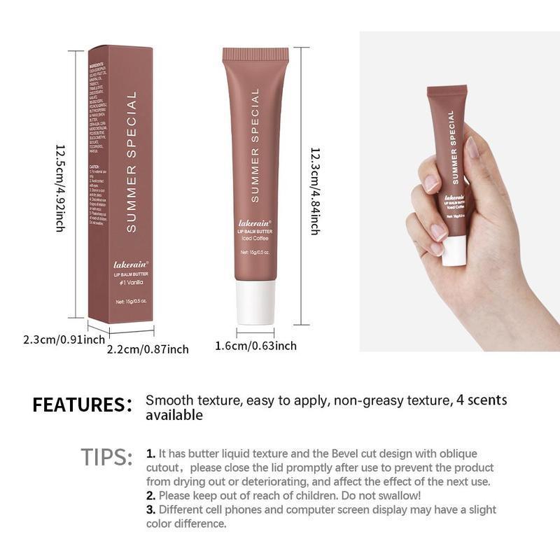 Moisturizing Lip Balm Butter, 2 Counts set Hydrating Lip Care Product for Women & Girls, Plumping Lipstick, Lip Moisturizer